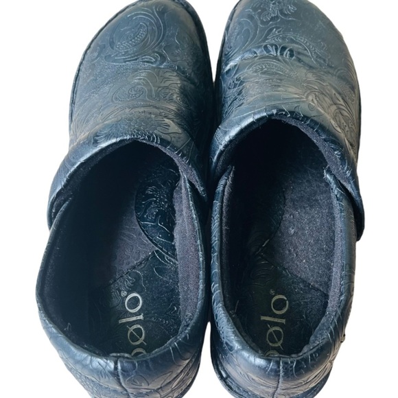 Bolo By Born Etched Tooled Embossed Women’s Clog Wedge Shoes - Picture 4 of 6